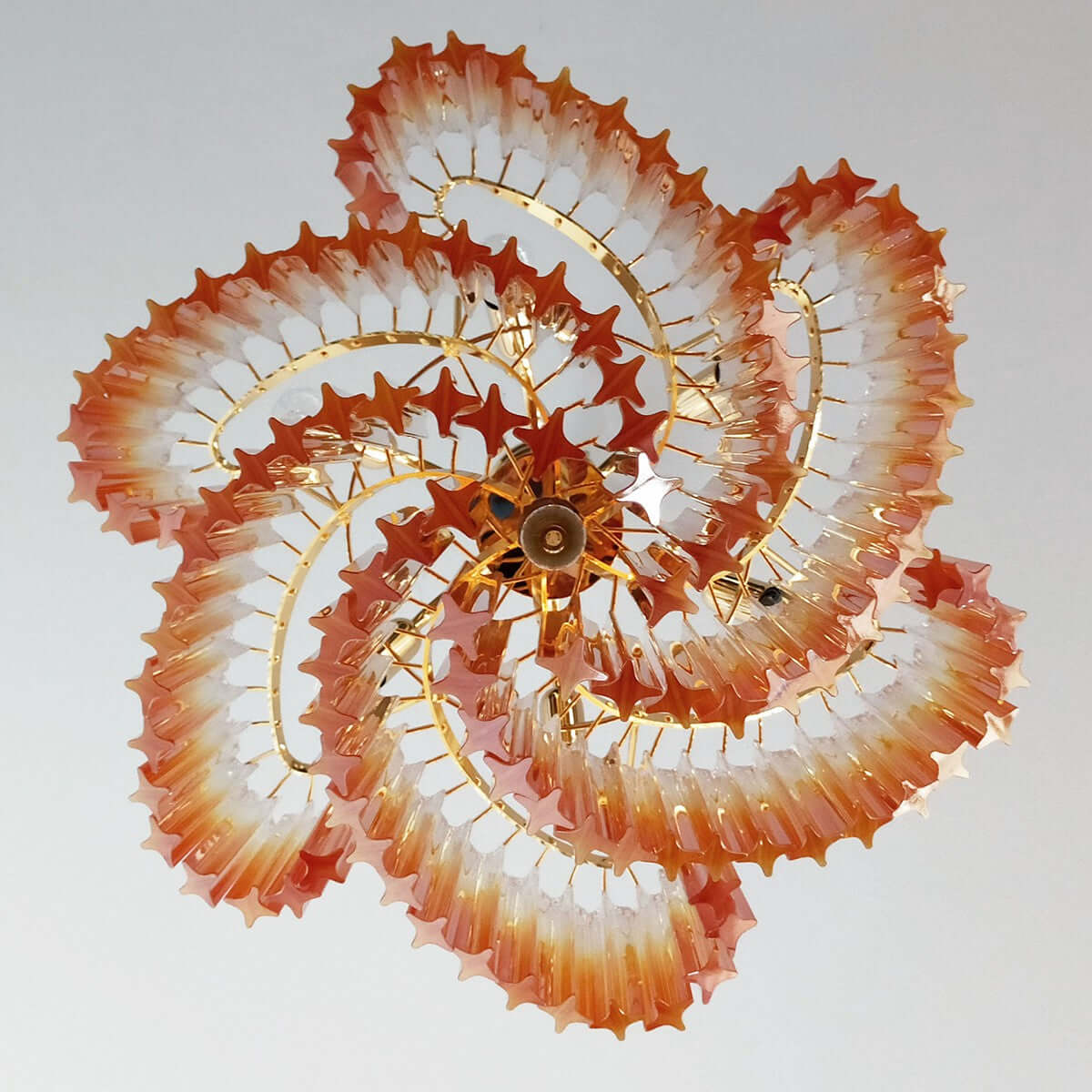 Murano Prisms Flower Chandelier 24"
