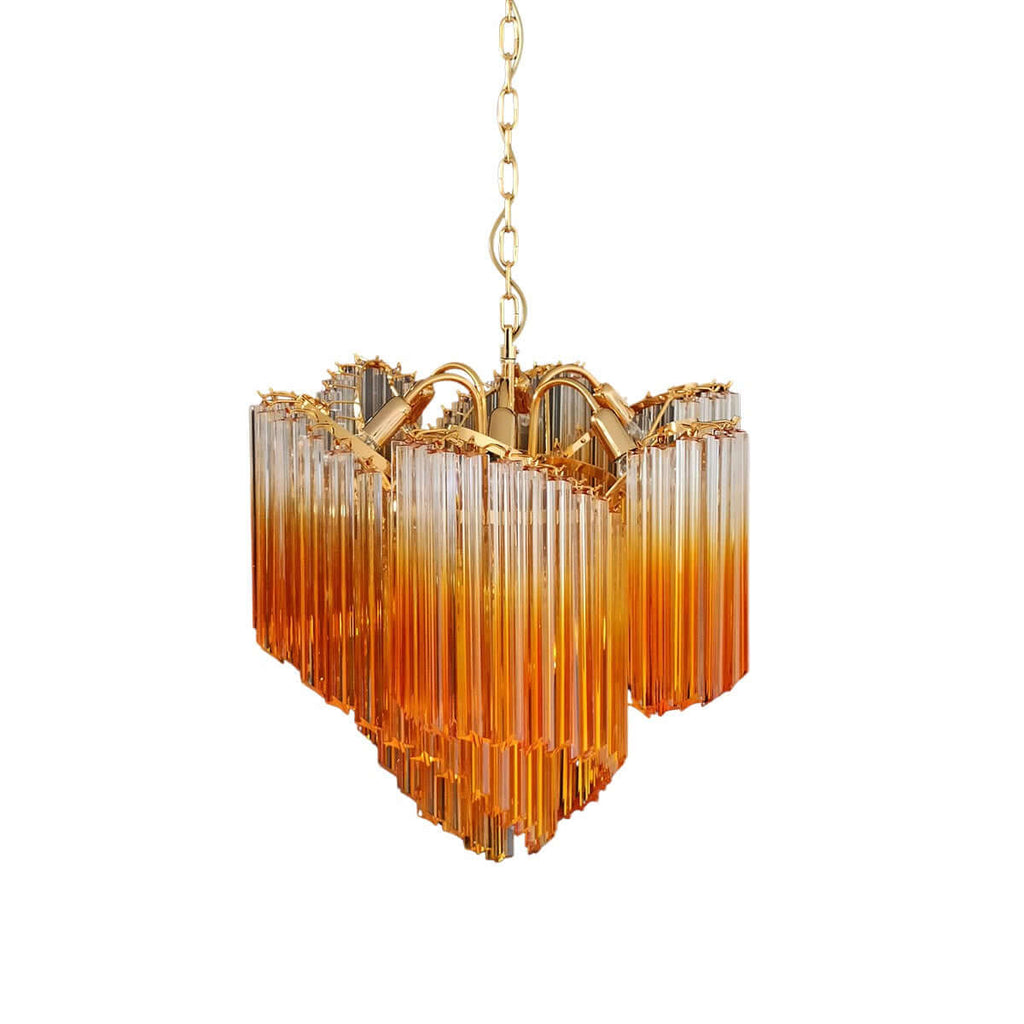 Murano Prisms Flower Chandelier 24"