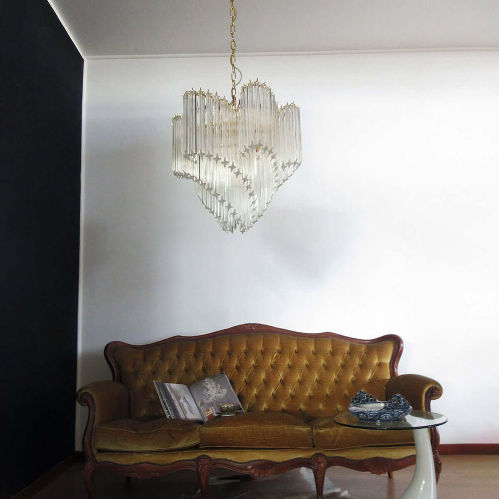 Murano Prisms Flower Chandelier 24"