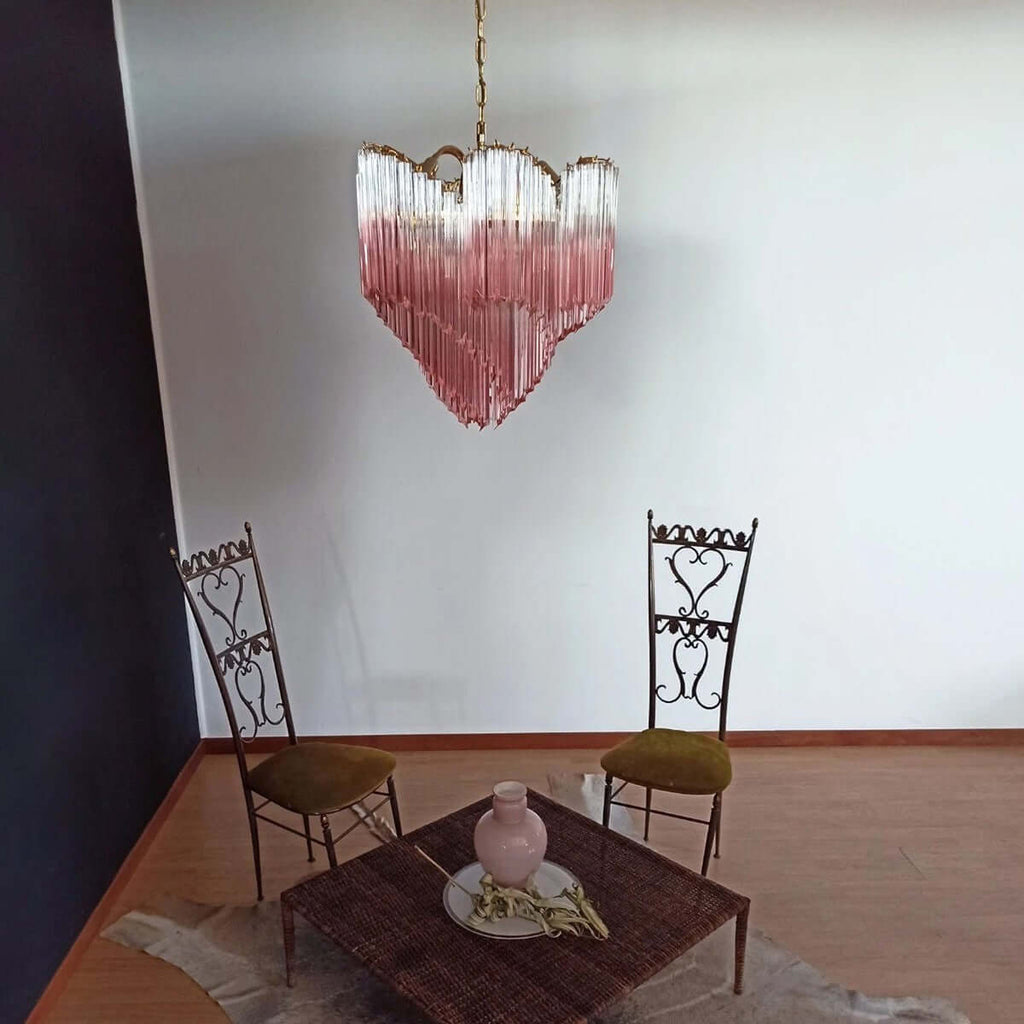 Murano Prisms Flower Chandelier 24"