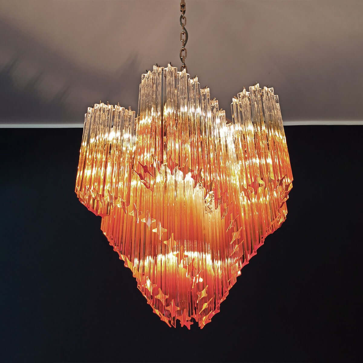 Murano Prisms Flower Chandelier 24"