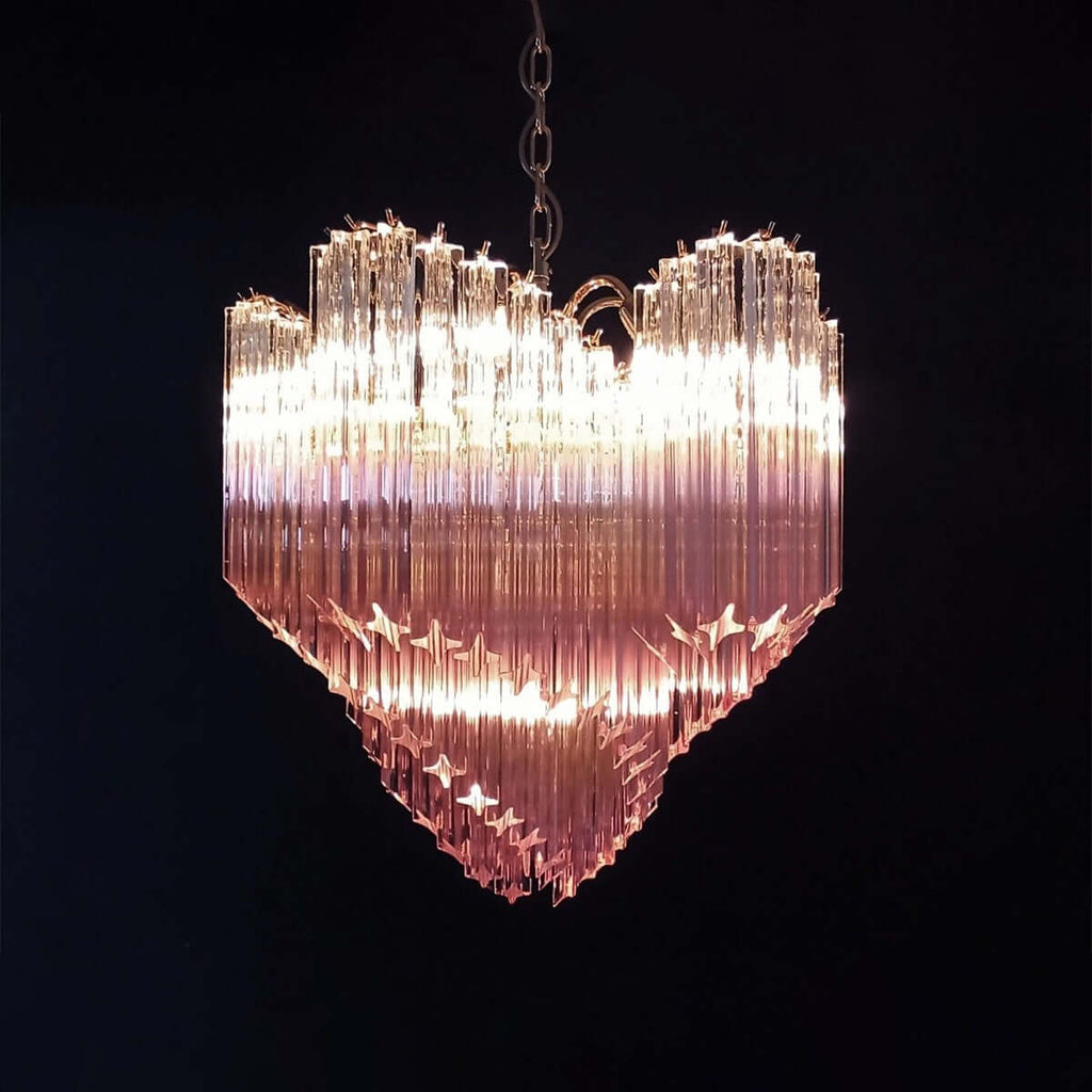 Murano Prisms Flower Chandelier 24"