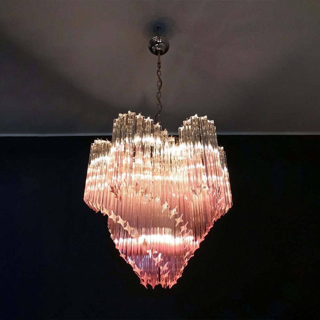 Murano Prisms Flower Chandelier 24"