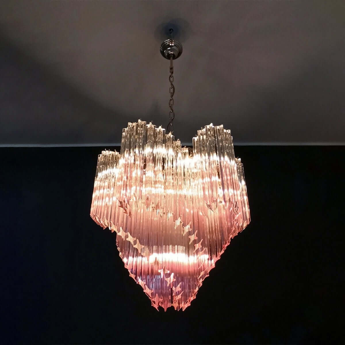 Murano Prisms Flower Chandelier 24"