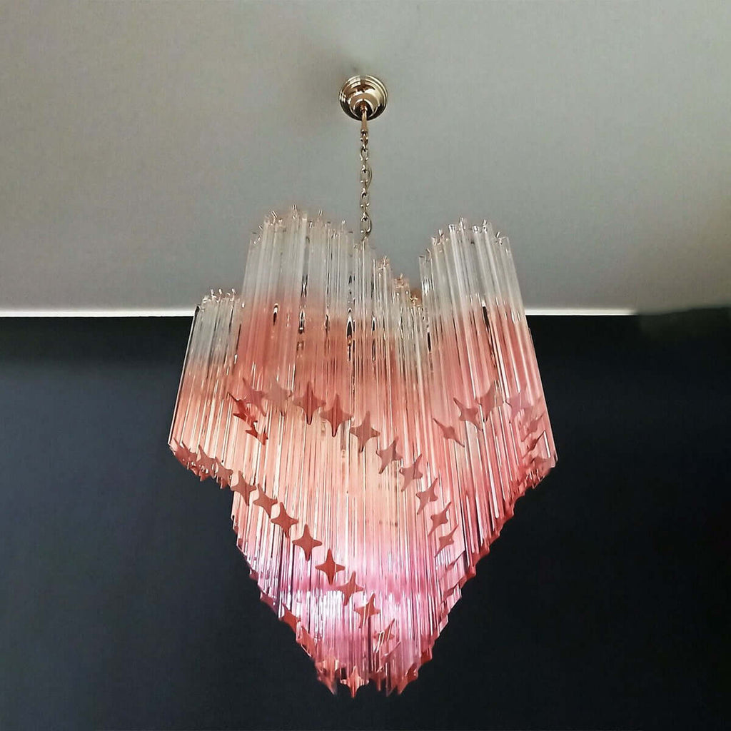 Murano Prisms Flower Chandelier 24"