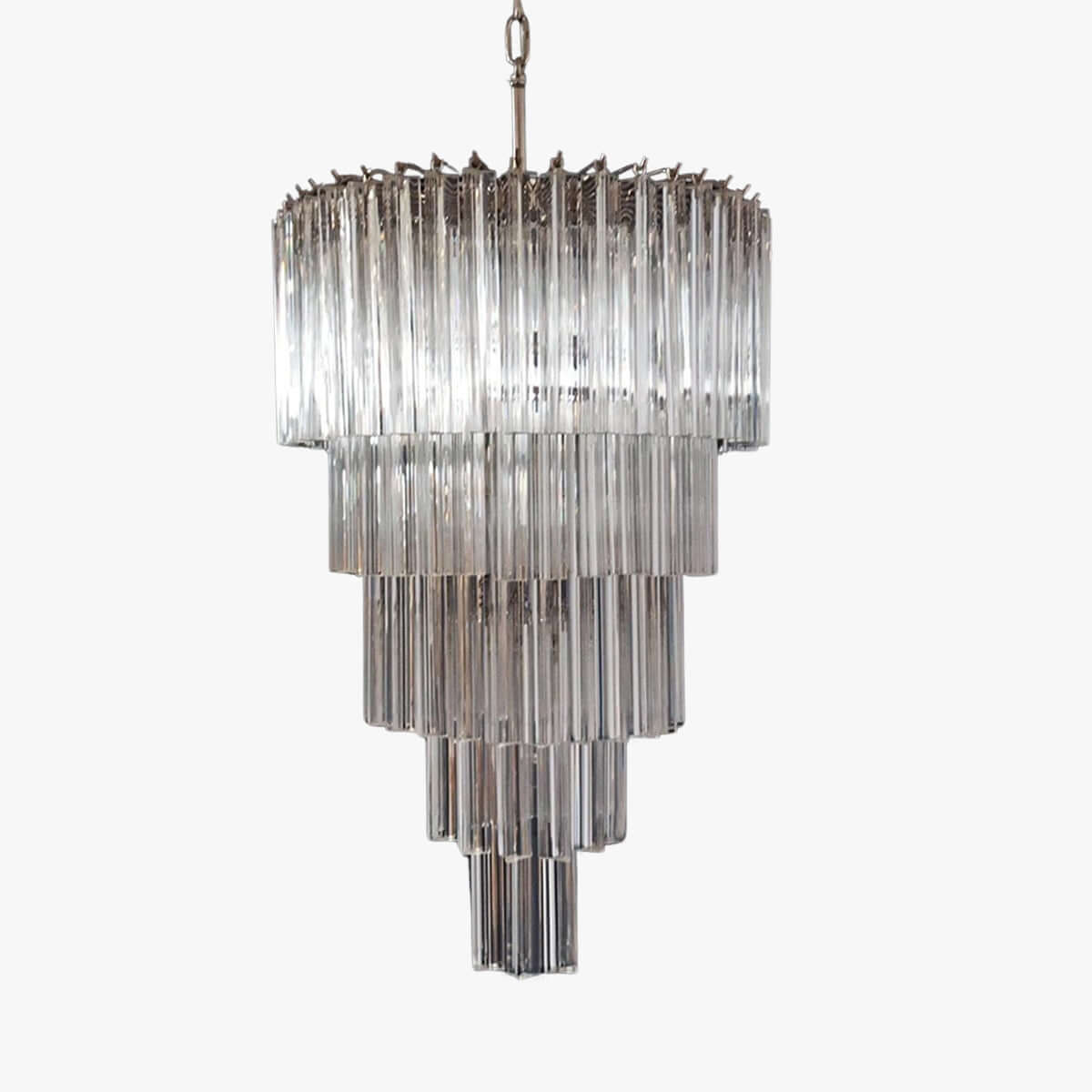 Murano Prisms Long Chandelier 18"