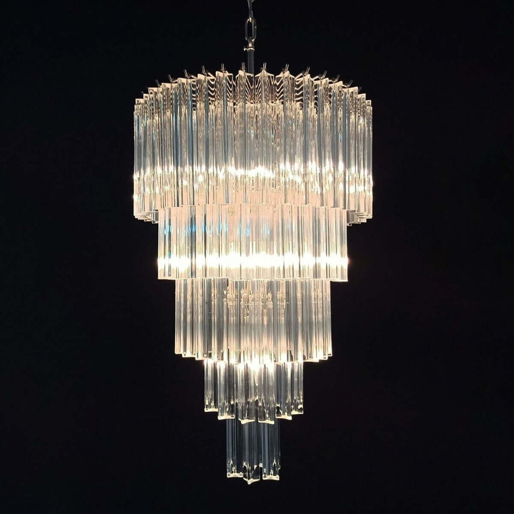 Murano Prisms Long Chandelier 18"