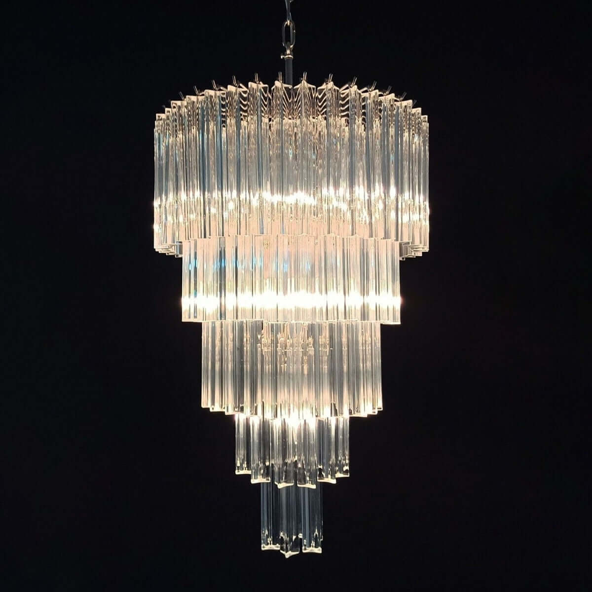 Murano Prisms Long Chandelier 18"