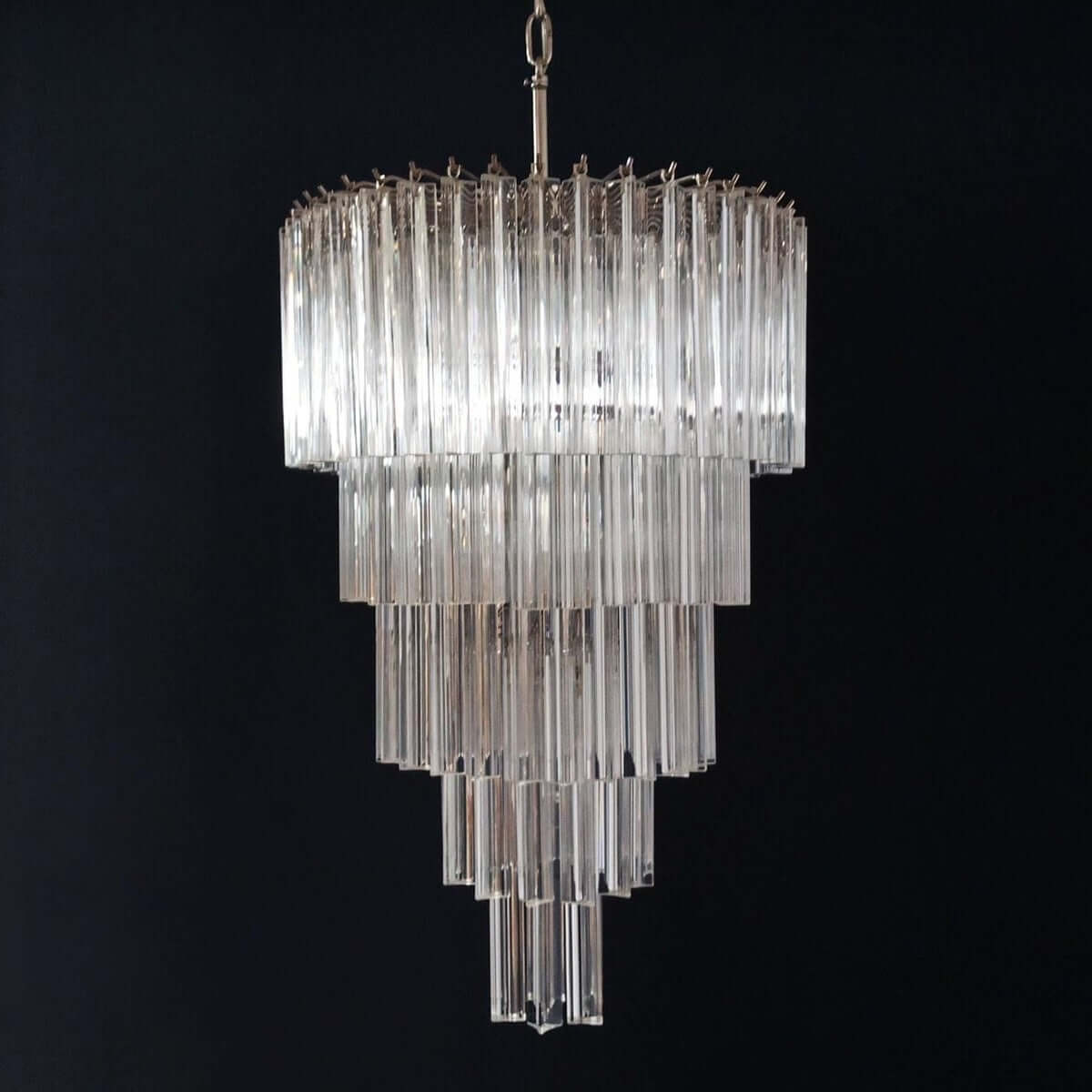 Murano Prisms Long Chandelier 18"