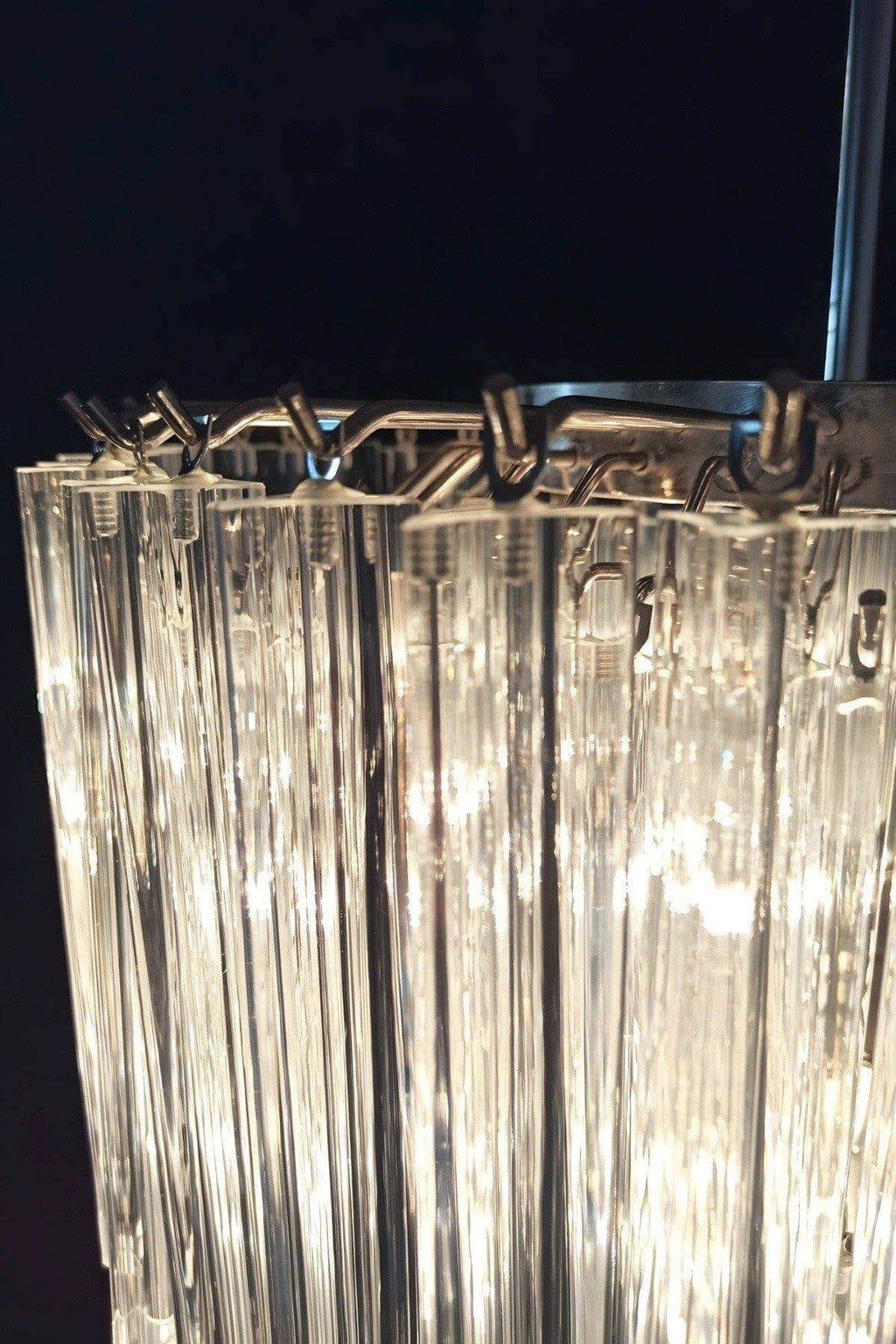 Murano Prisms Long Chandelier 18"