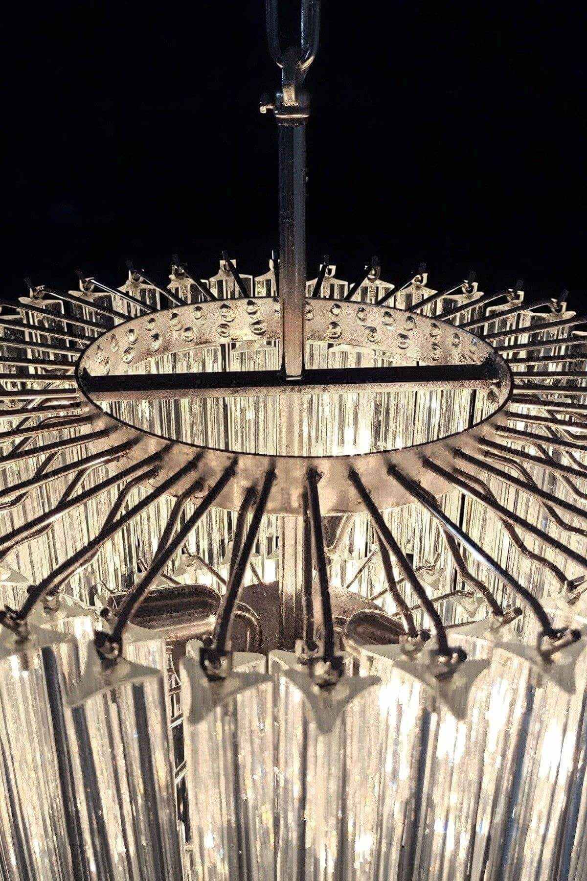 Murano Prisms Long Chandelier 18"