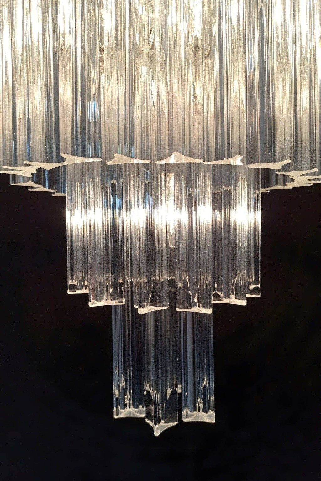 Murano Prisms Long Chandelier 18"