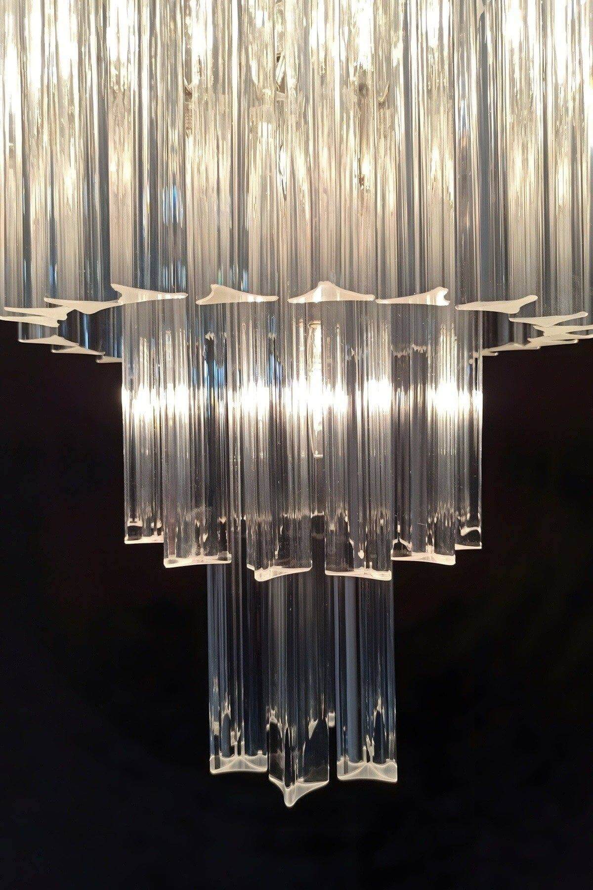 Murano Prisms Long Chandelier 18"