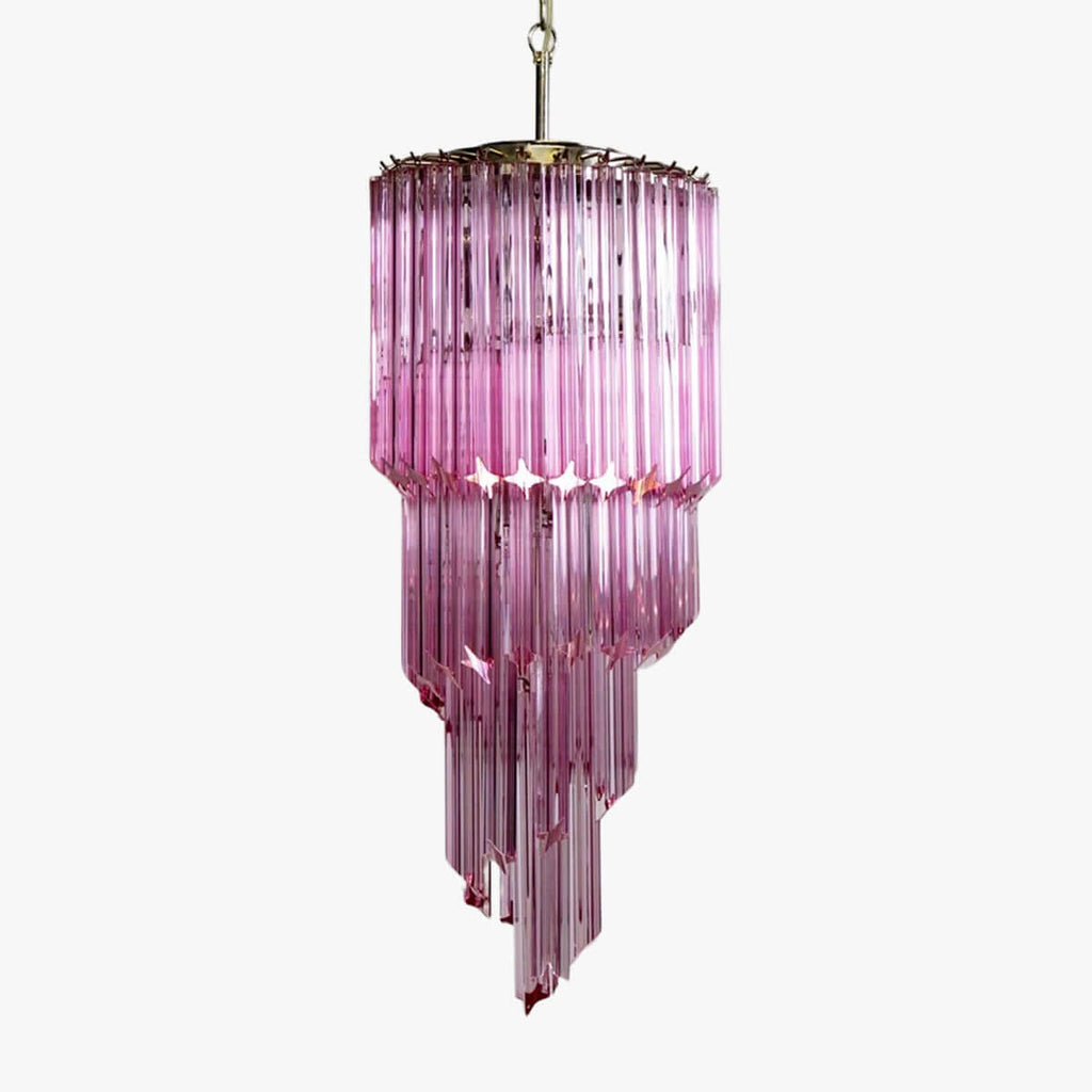 Murano Prisms Spiral Chandelier 14"