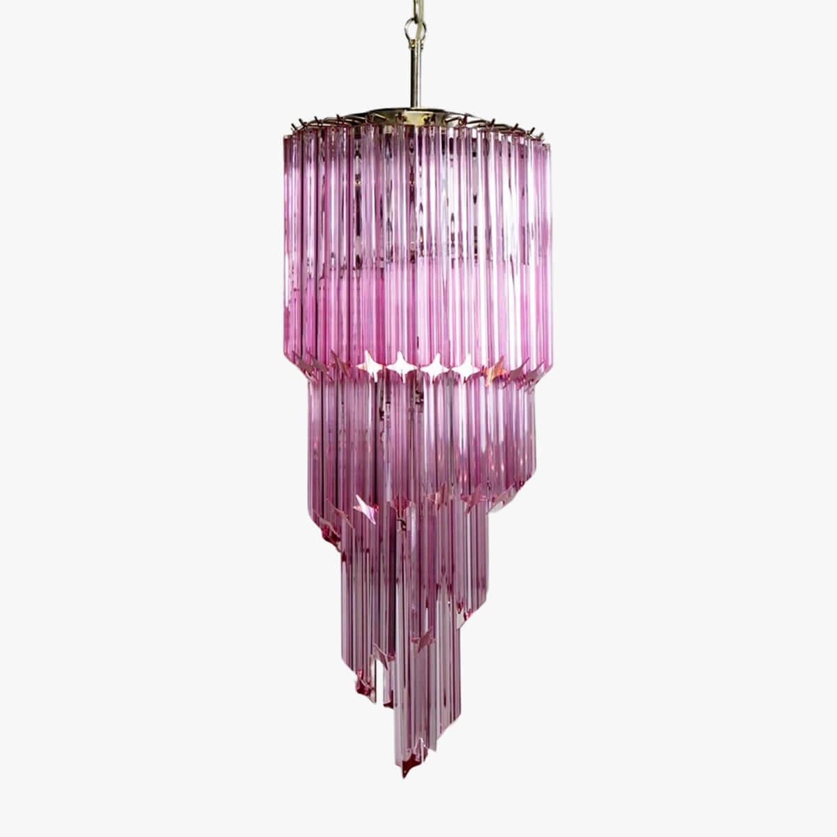 Murano Prisms Spiral Chandelier 14"