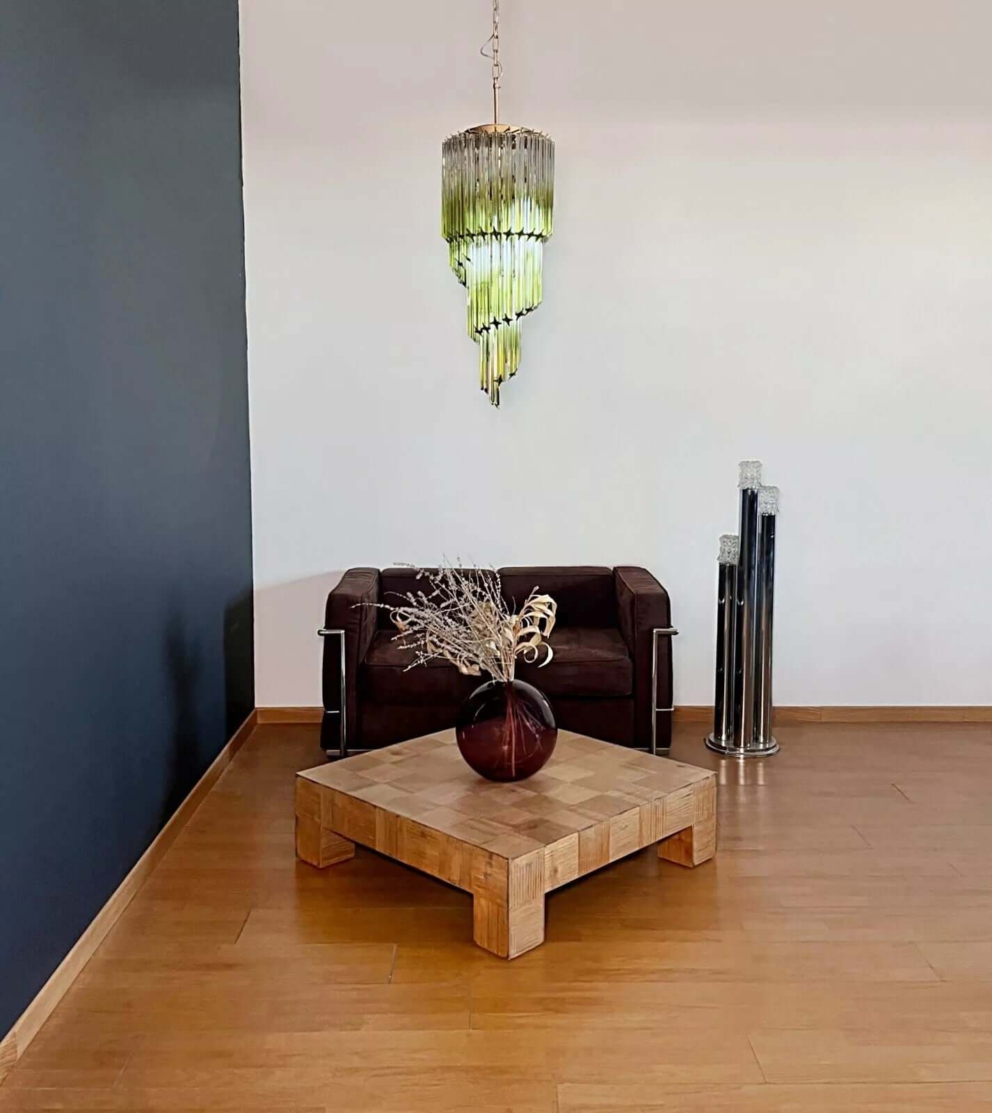 Murano Prisms Spiral Chandelier 14"