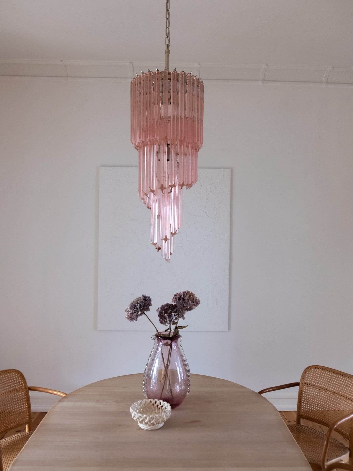 Murano Prisms Spiral Chandelier 14"