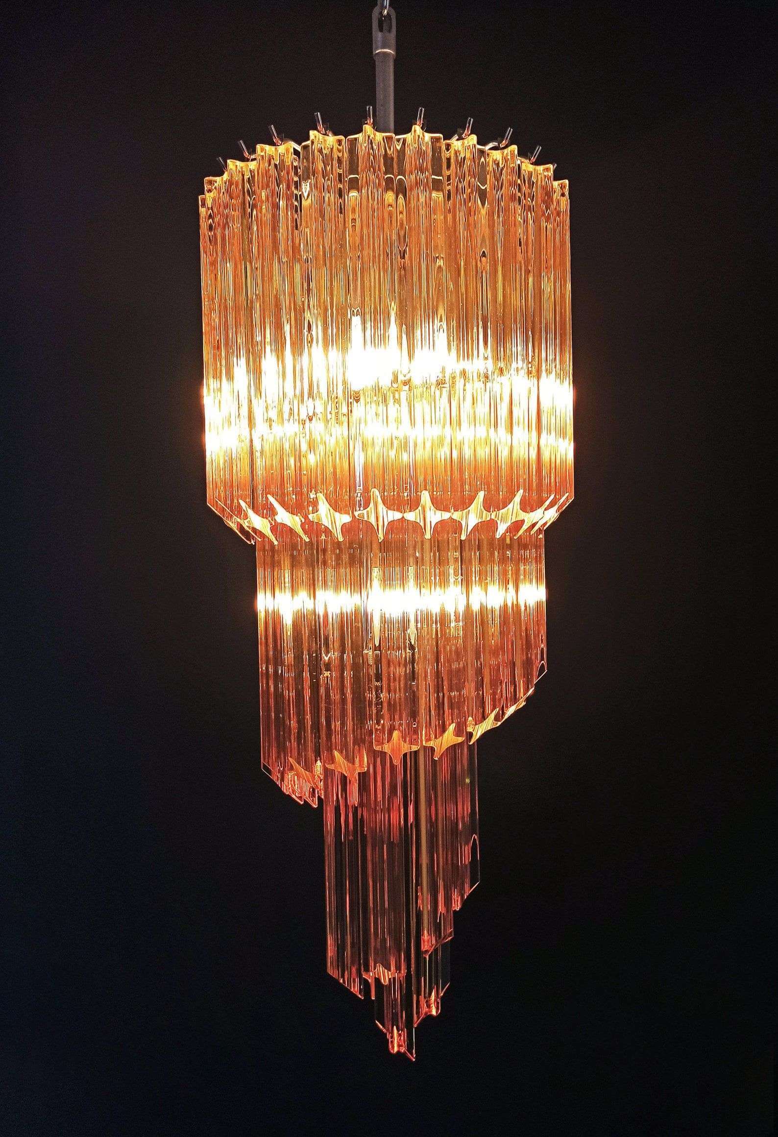 Murano Prisms Spiral Chandelier 14"