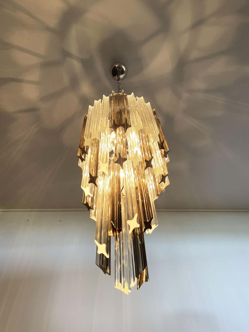Murano Prisms Spiral Chandelier 14"