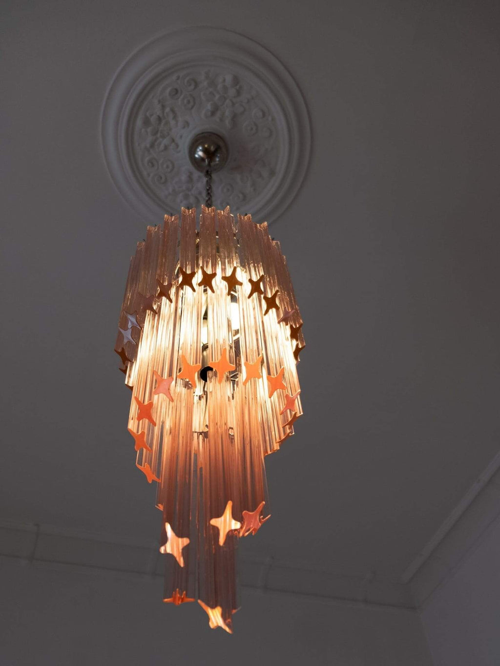 Murano Prisms Spiral Chandelier 14"