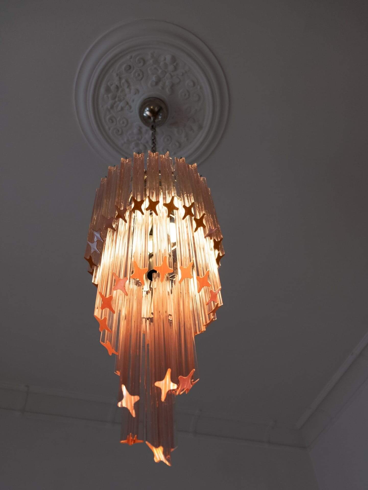 Murano Prisms Spiral Chandelier 14"