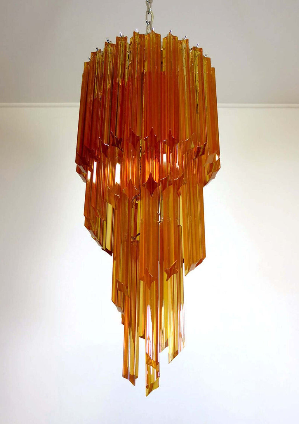 Murano Prisms Spiral Chandelier 14"