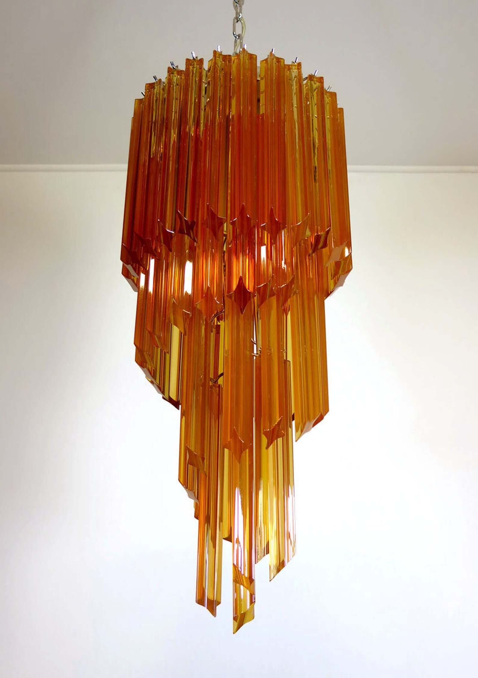 Murano Prisms Spiral Chandelier 14"