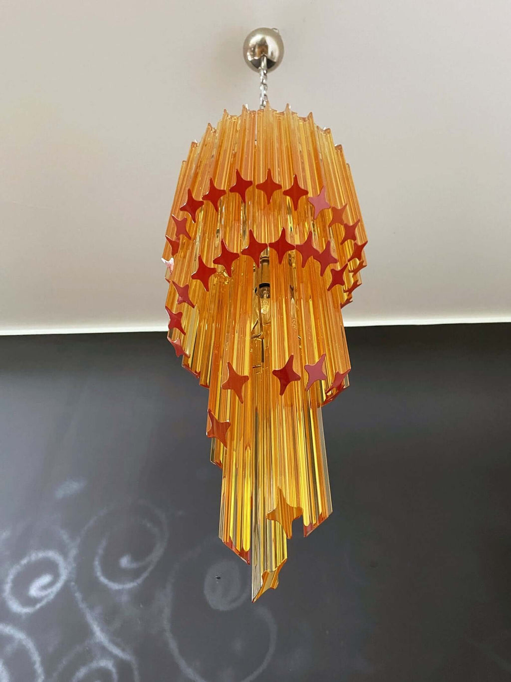 Murano Prisms Spiral Chandelier 14"