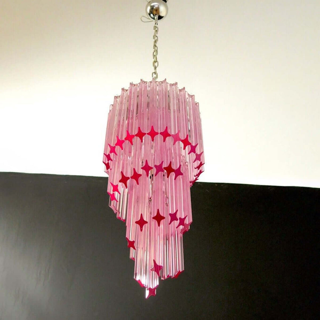 Murano Prisms Spiral Chandelier 14"