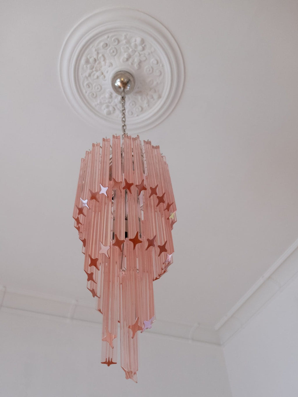 Murano Prisms Spiral Chandelier 14"