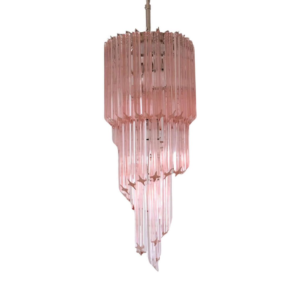 Murano Prisms Spiral Chandelier 14"