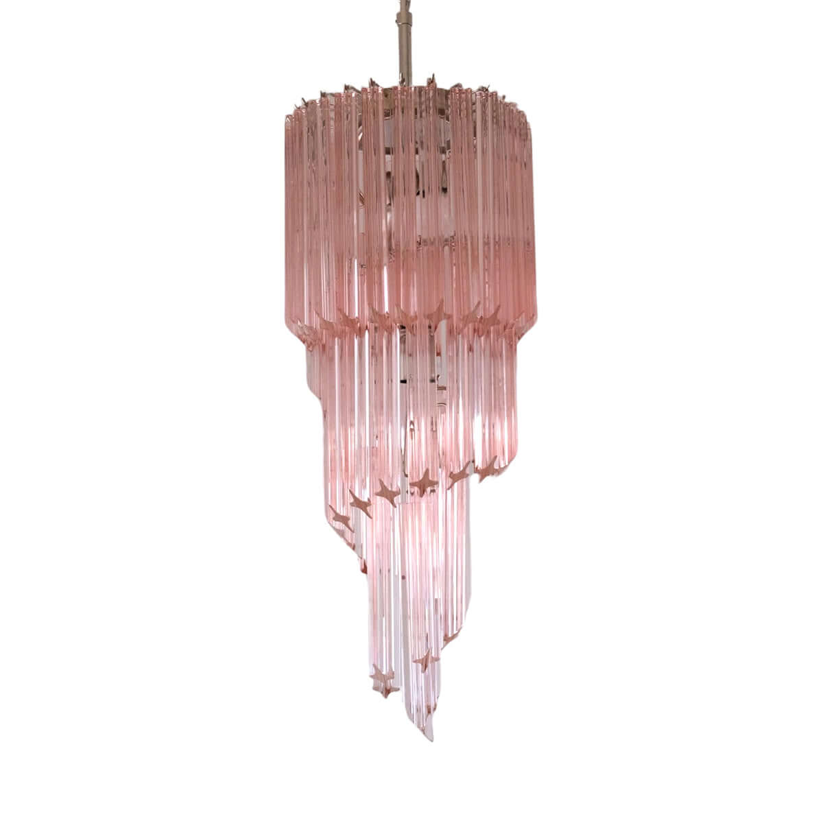 Murano Prisms Spiral Chandelier 14"