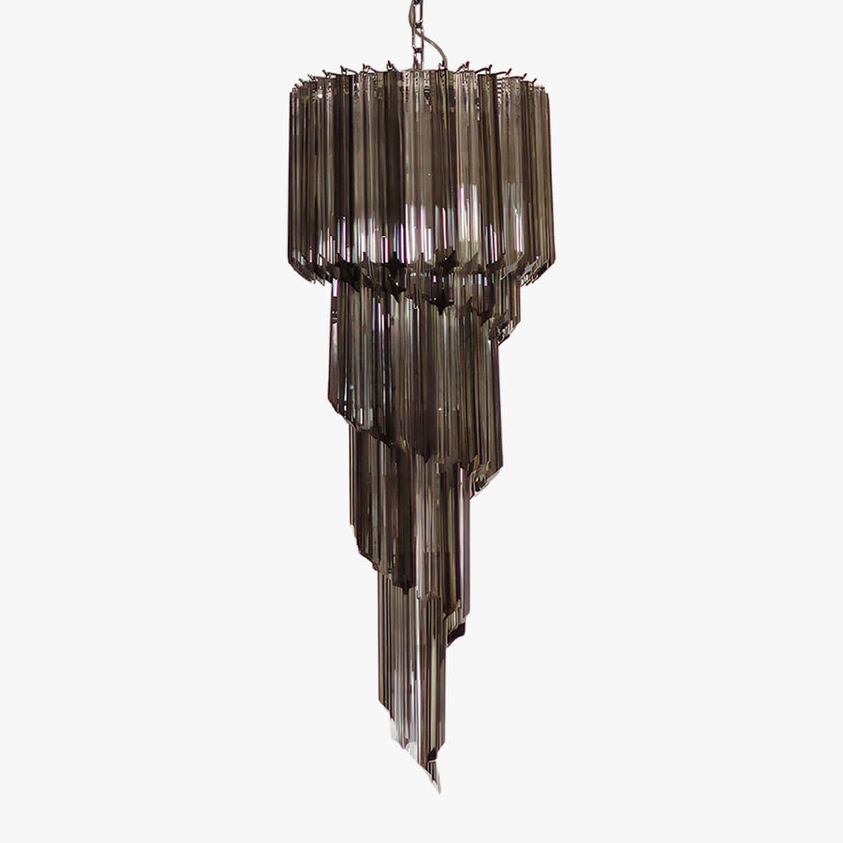 Murano Prisms Spiral Chandelier 16"