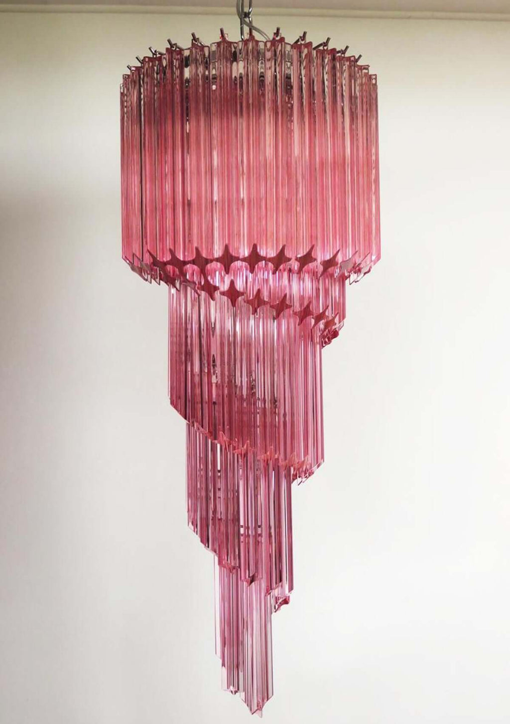 Murano Prisms Spiral Chandelier 16"