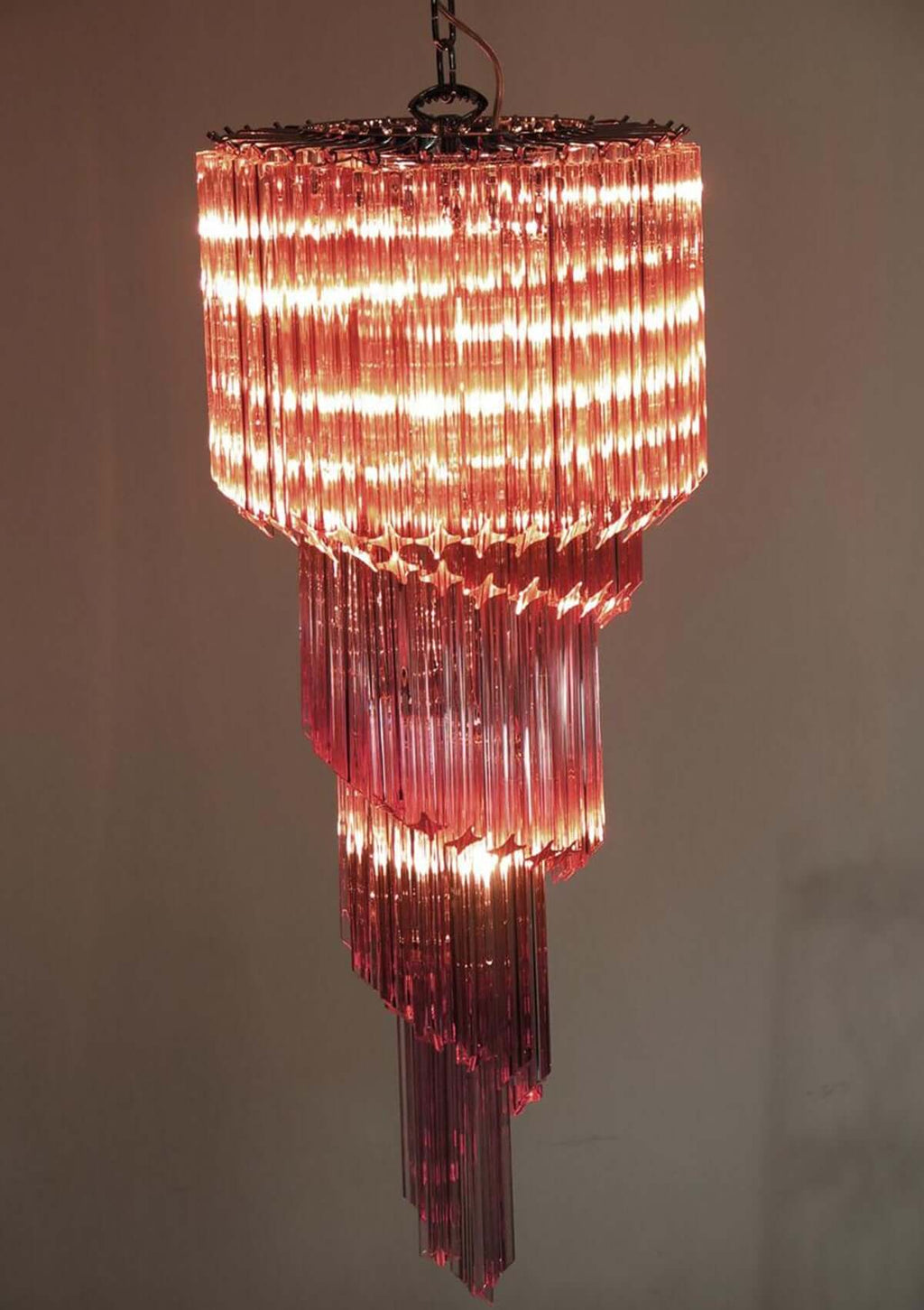 Murano Prisms Spiral Chandelier 16"