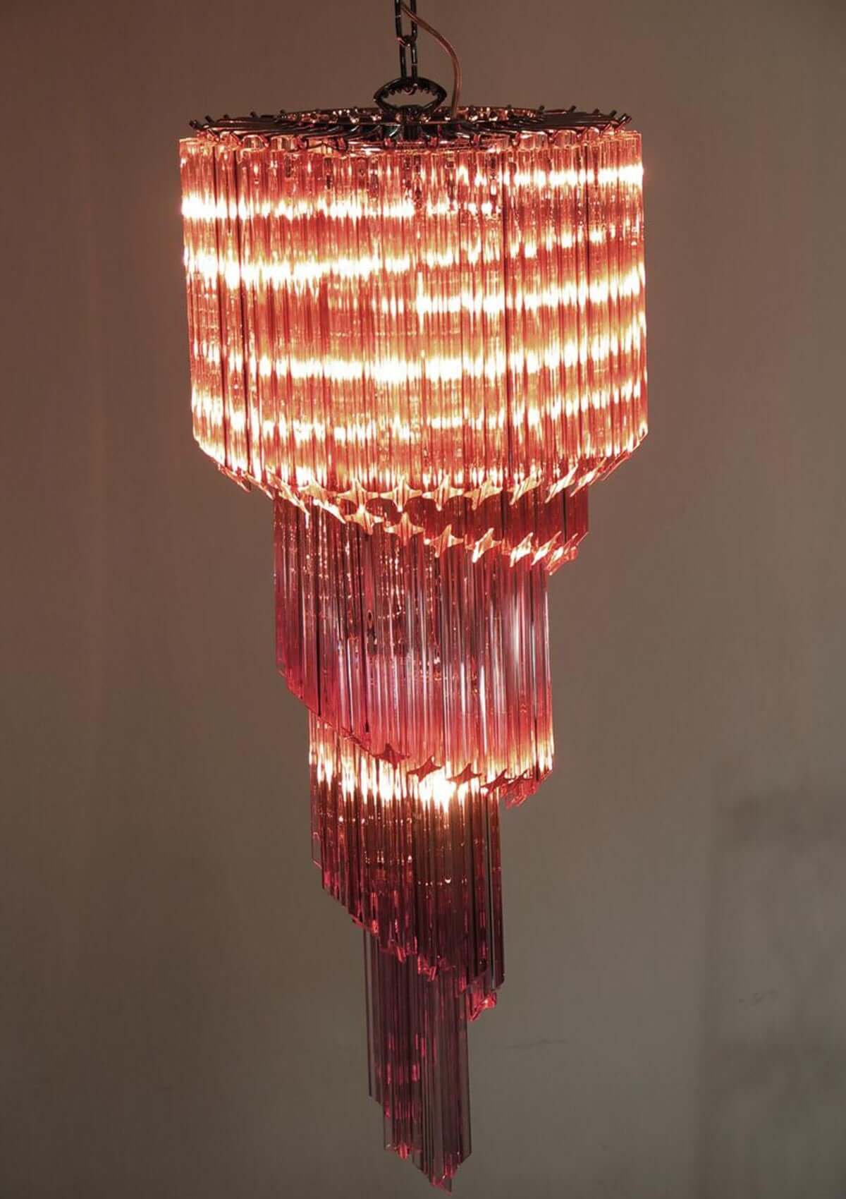 Murano Prisms Spiral Chandelier 16"