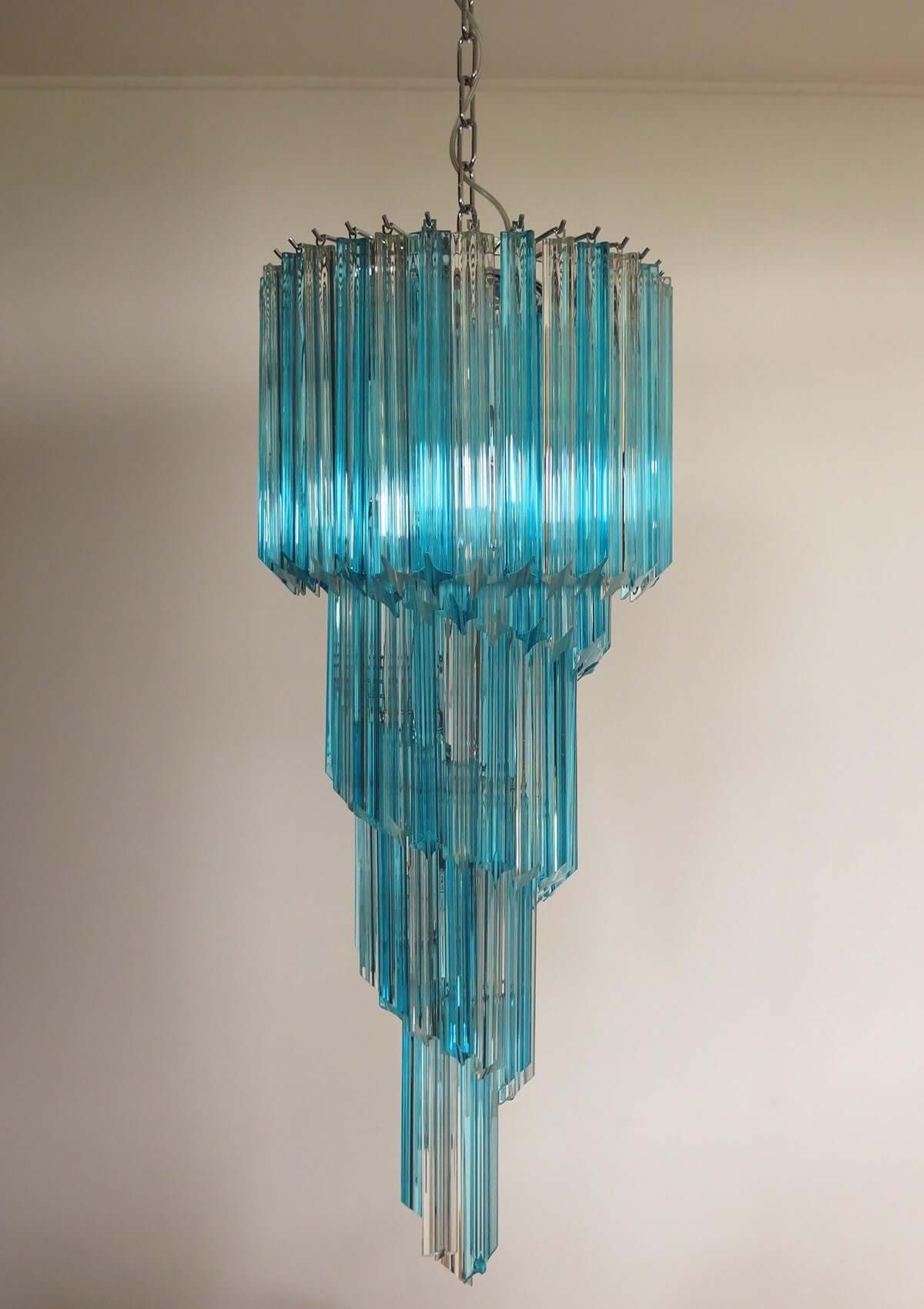 Murano Prisms Spiral Chandelier 16"