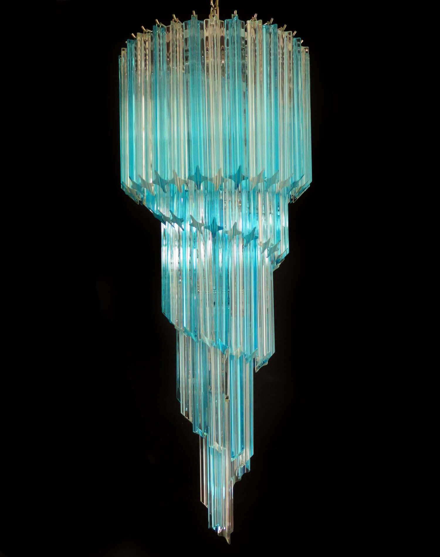 Murano Prisms Spiral Chandelier 16"