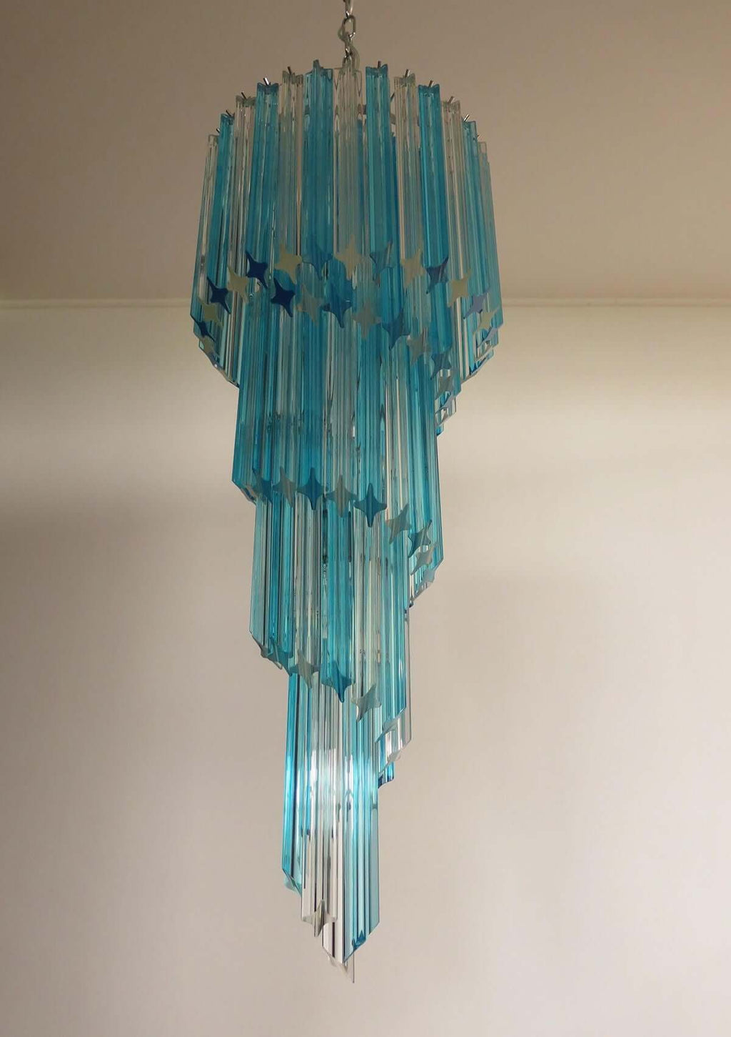 Murano Prisms Spiral Chandelier 16"