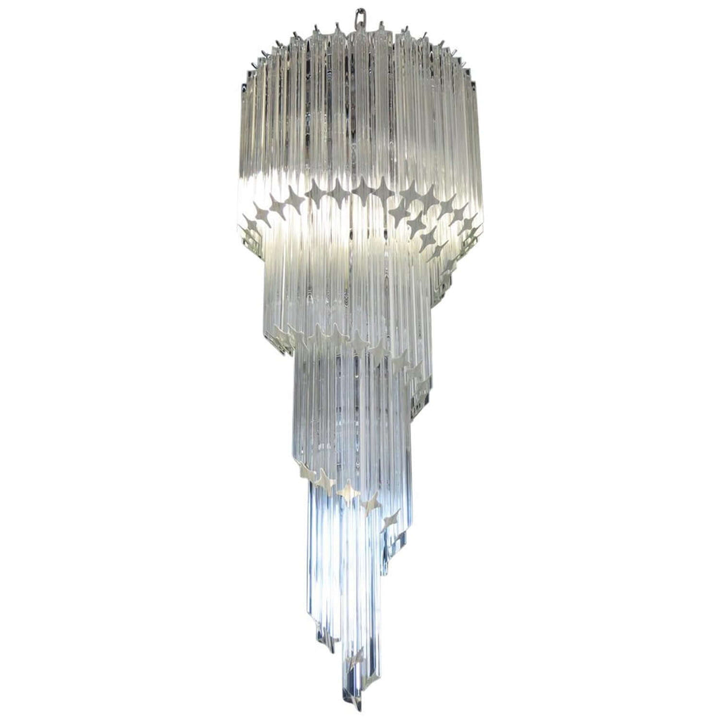 Murano Prisms Spiral Chandelier 16"