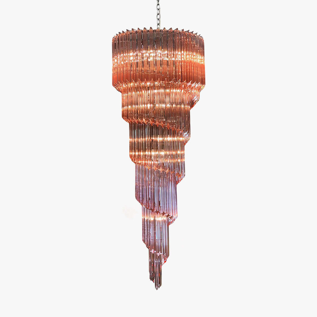 Murano Prisms Spiral Chandelier 21"