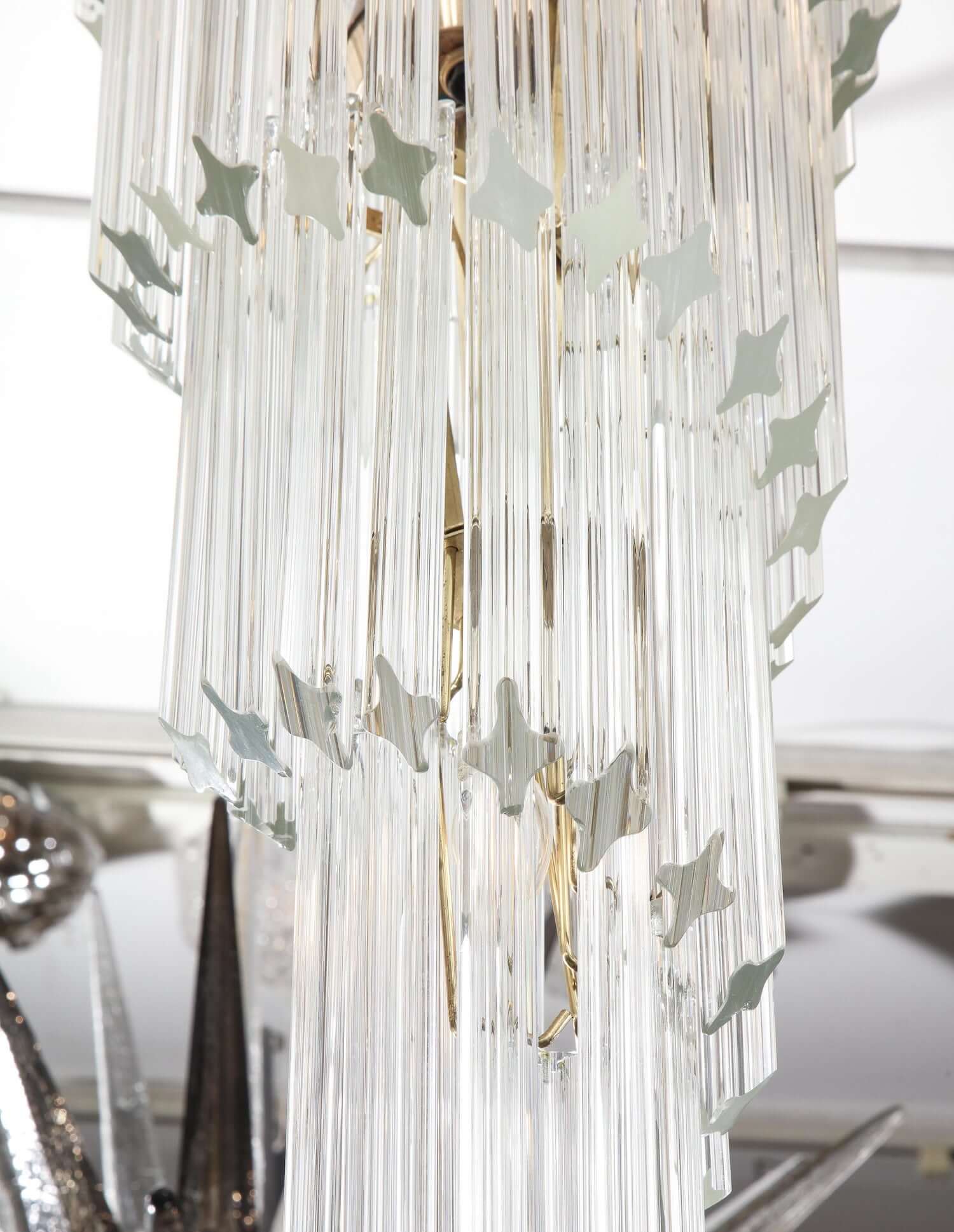 Murano Prisms Spiral Chandelier 21"