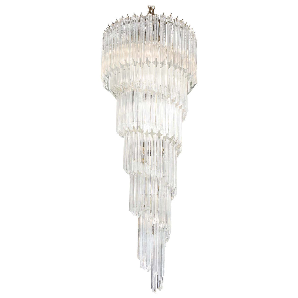 Murano Prisms Spiral Chandelier 21"