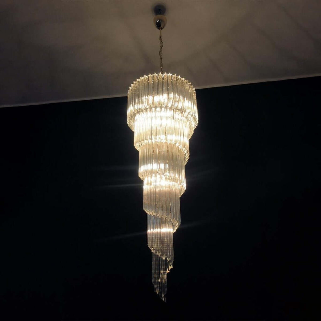 Murano Prisms Spiral Chandelier 21"