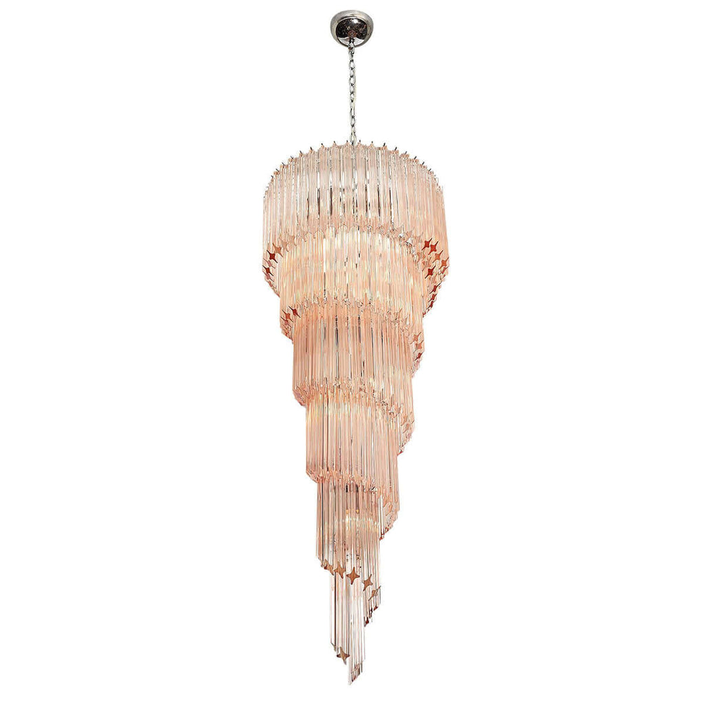 Murano Prisms Spiral Chandelier 21"