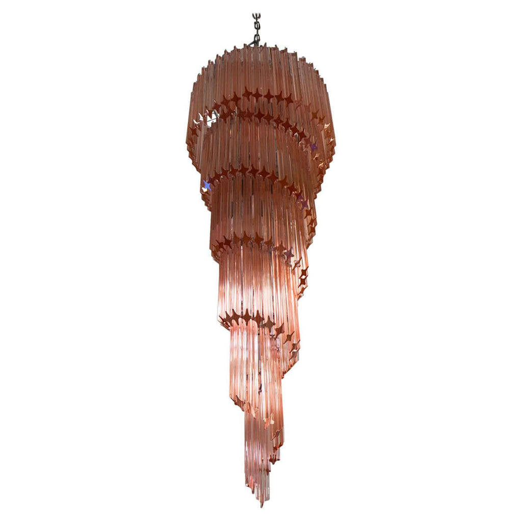 Murano Prisms Spiral Chandelier 21"