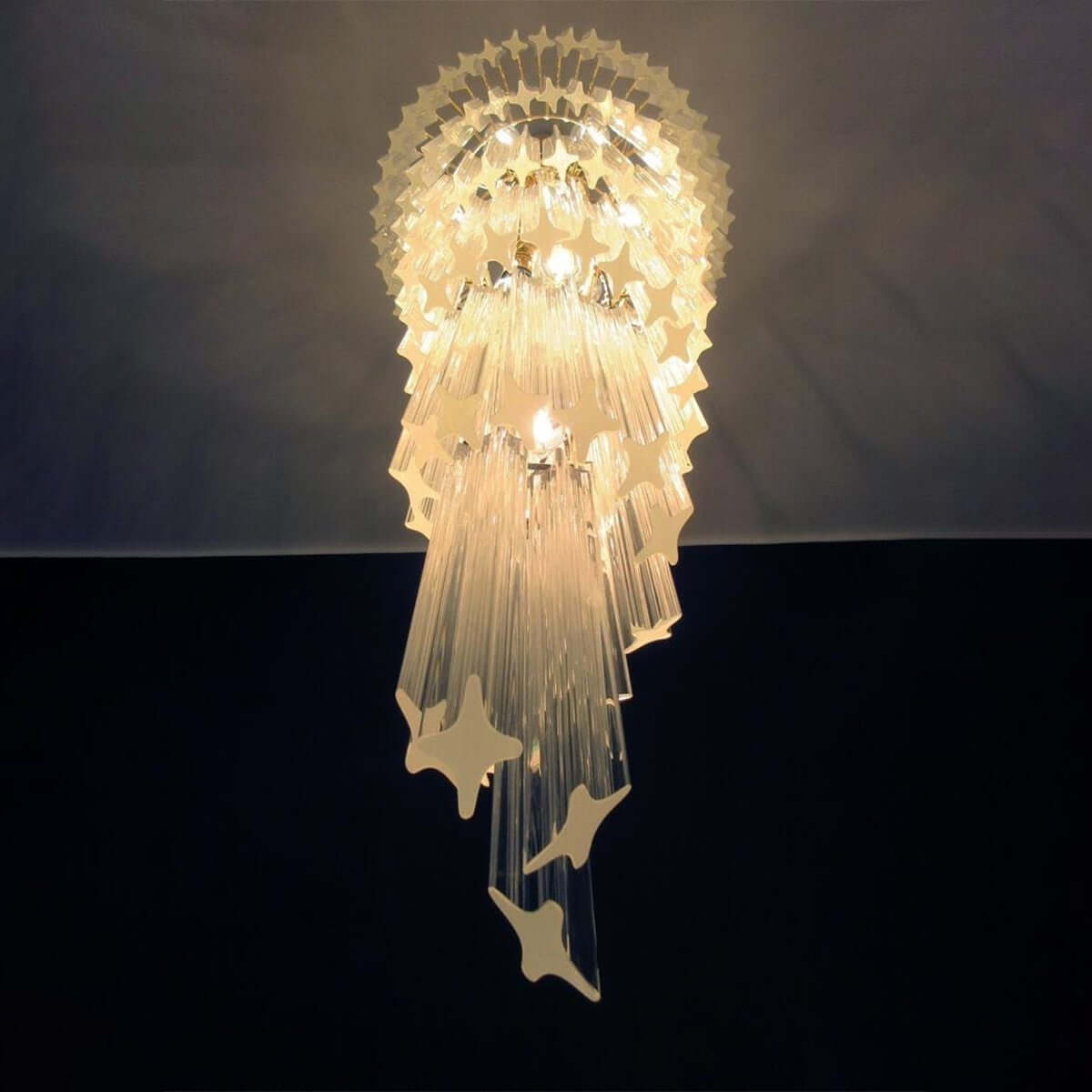 Murano Prisms Spiral Chandelier 21"