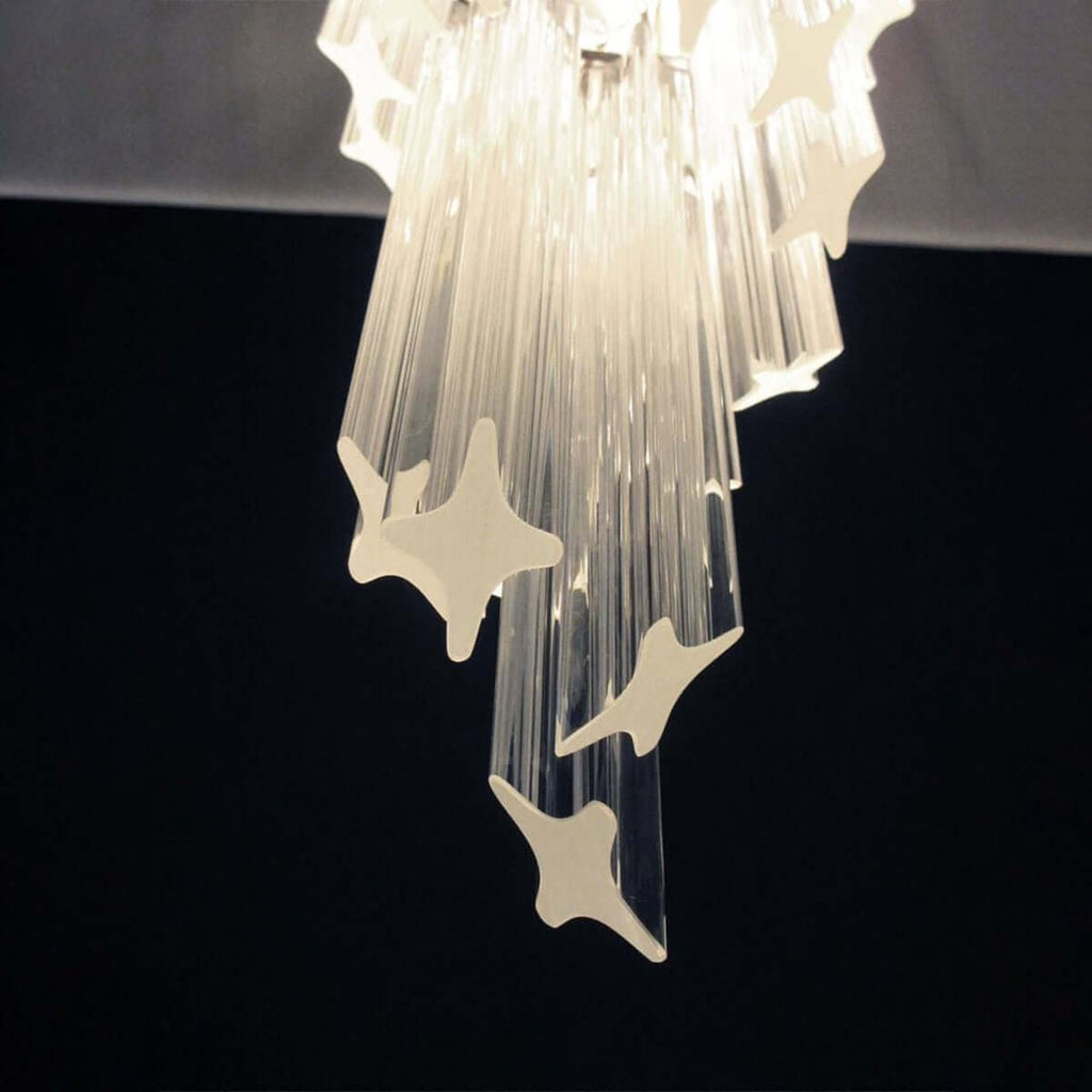 Murano Prisms Spiral Chandelier 21"