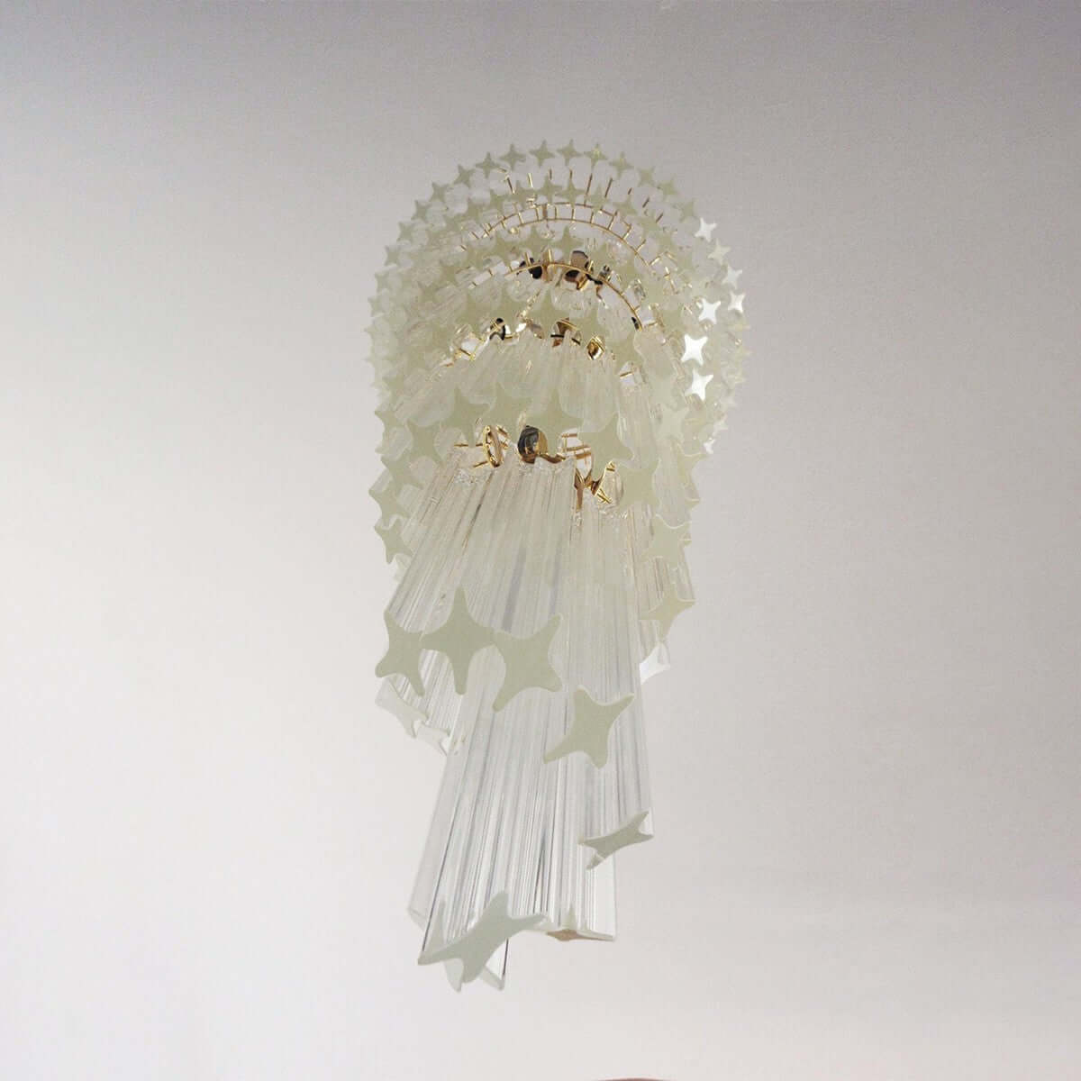 Murano Prisms Spiral Chandelier 21"
