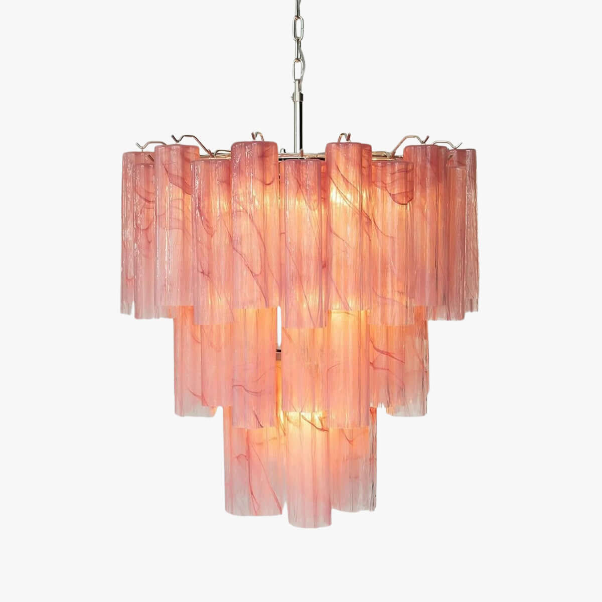 Murano Tubes Chandelier 26"